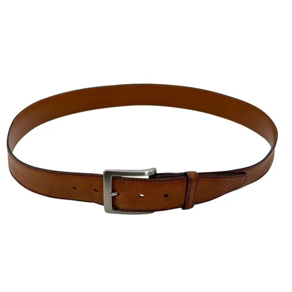 Francis Edward Italian Calf Leather Dress Belt Men's 43 Brown USA Classic Luxe